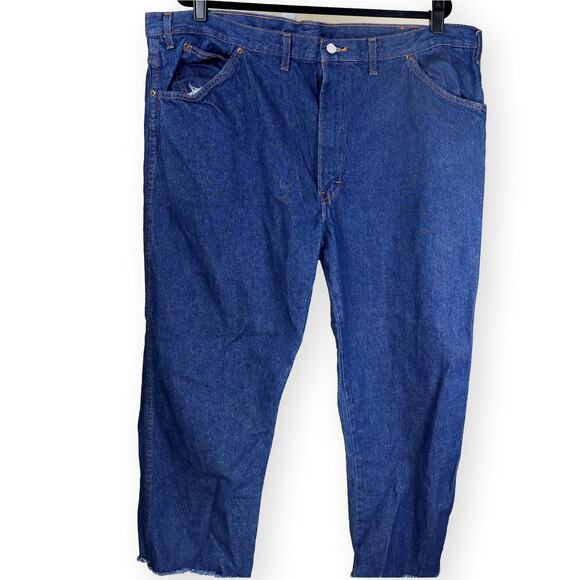 Dickies Mens Blue Denim Jeans Ruiz Raw Hem 40 NWT - Picture 1 of 9